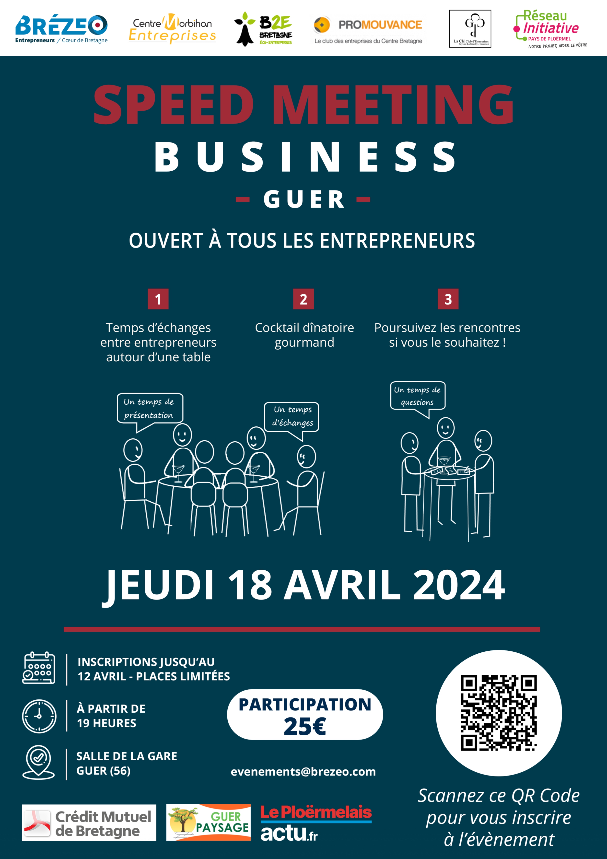 Pour la première fois, le Speed Meeting Business Interclubs  se déroulera à Guer !